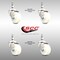Service Caster 3 Inch 316SS Nylon Wheel Swivel 10mm Threaded Stem Caster Set SCC-SS316TS20S314-NYS-M1015-4 - alternate 3